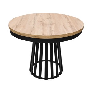 Stół okrągły stół rozkładany stół kawowy stół do jadalni stół do salonu stół do kuchni stół loftowy dąb wotan czarny st-75