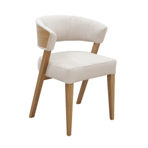 Krzesło dębowe z podłokietnikami krzesło skandynawskie drewniane do jadalni krzesło tapicerowane do restauracji KR-57