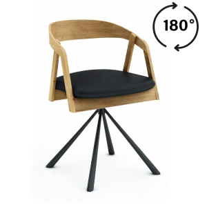 Krzesło dębowe krzesło do jadalni krzesło do salonu krzesło do restauracji krzesło drewniane krzesło tapicerowane czarne metalowe nogi KR-55