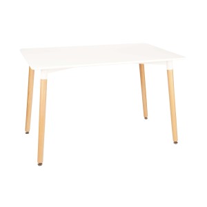 Stół do salonu jadalni stół kuchenny skandynawski biały drewniane nogi 120x80cm bergen