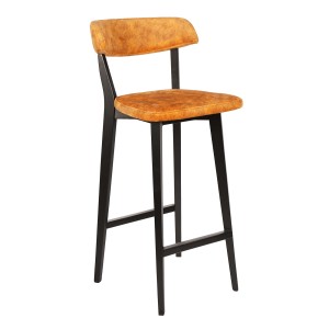 Hoker kuchenny do kuchni krzesło barowe tapicerowane z oparciem do restauracji kawiarni H-2