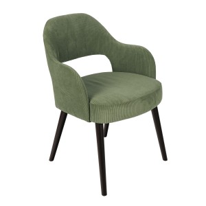 Krzesło tapicerowane z podłokietnikami do jadalni salonu restauracji kawiarni KR-09