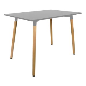 Stół do salonu jadalni stół kuchenny skandynawski szary popiel drewniane nogi 140x80cm bergen