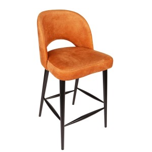 Hoker krzesło barowe hoker do kuchni hoker tapicerowany z oparciem do jadalni restauracji hoker barowy drewniany czarny H-4