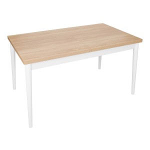 Stół rozkładany stół do jadalni salonu kuchni biały stół płyta laminowana sonoma nogi drewniane bukowe białe st-05