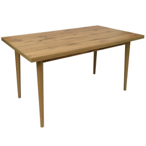 Stół rozkładany stół do jadalni salonu płyta laminowana dąb wotan nogi drewniane bukowe st-05