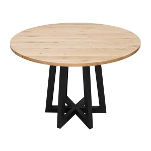 Stół do jadalni stół do salonu stół rozkładany stół nierozkładany stół dębowy stół loft dąb naturalny czarna metalowa podstawa ST-65