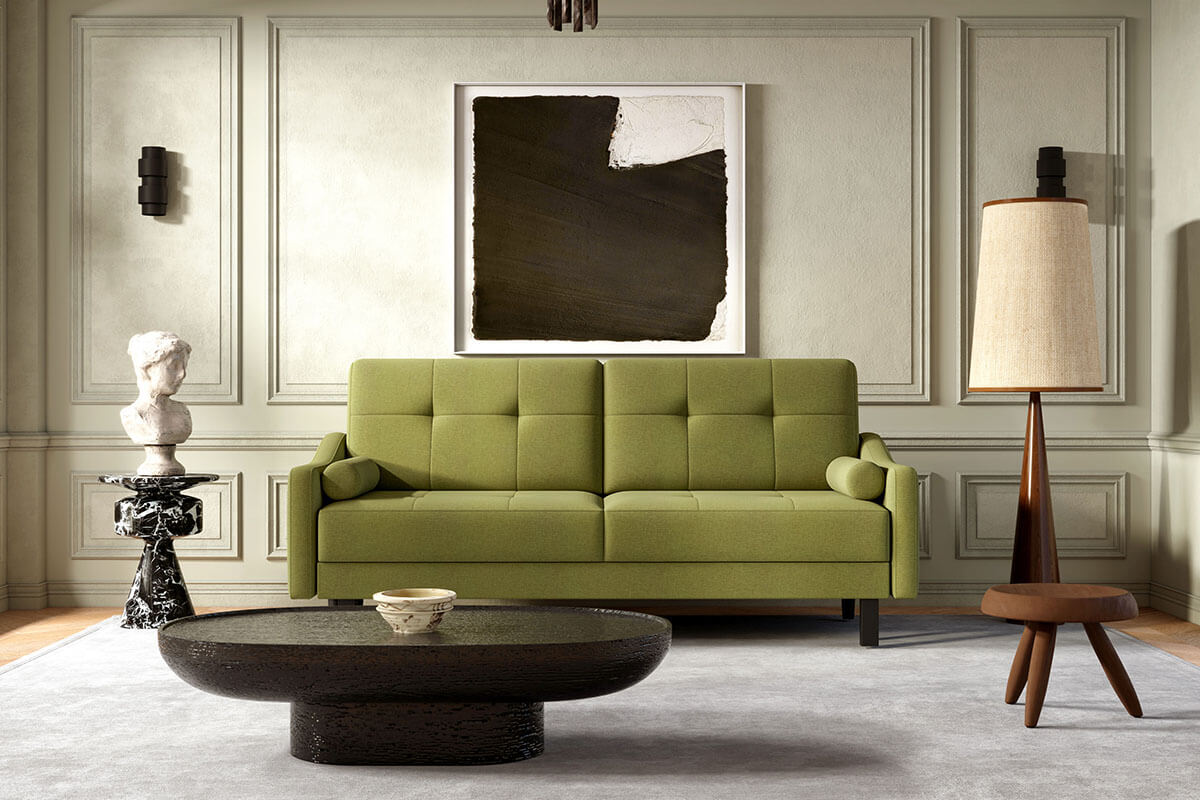 Zielona sofa